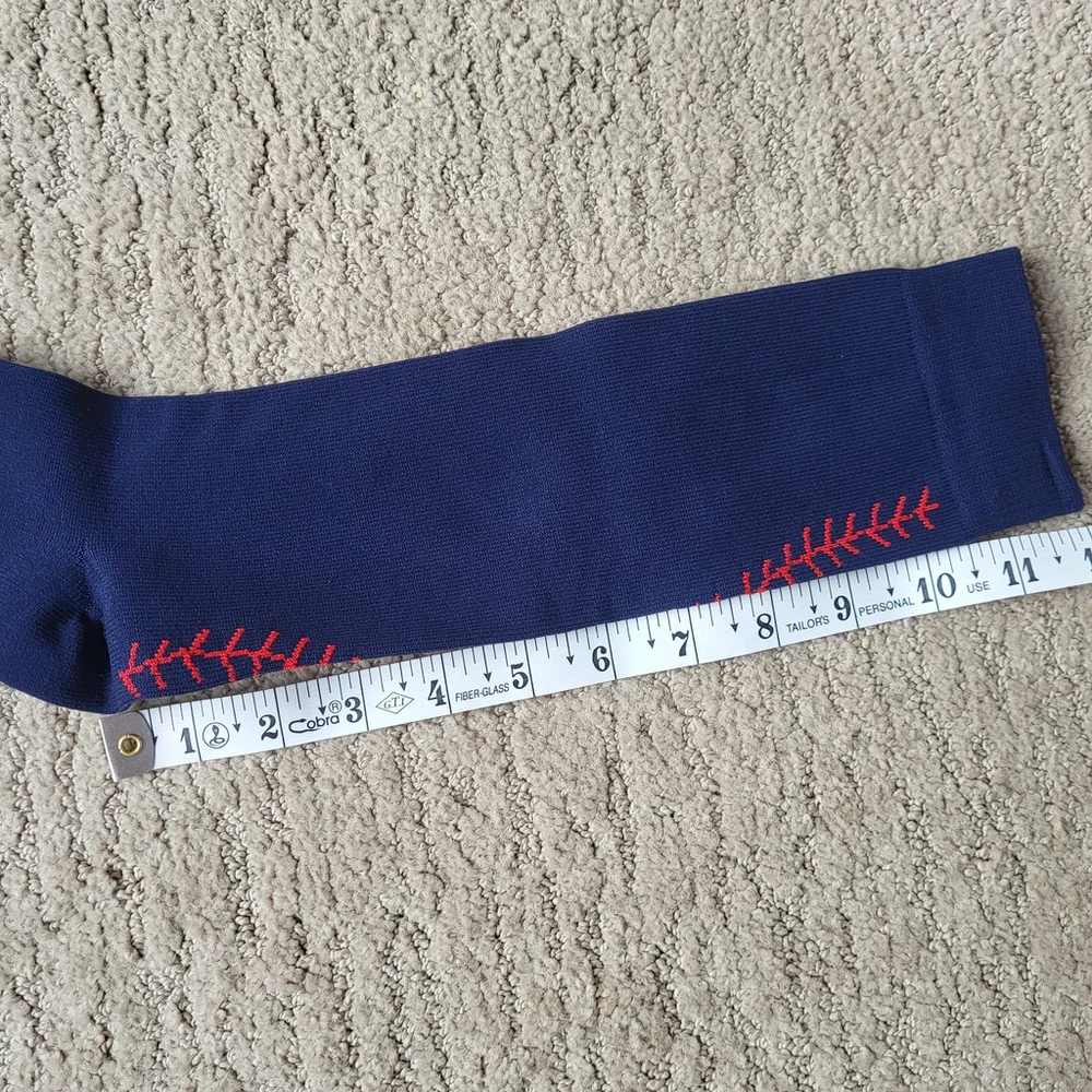 Boy’s Baseball Socks – 2 Pairs – Youper – Blue with Red Accents – Size S – NIP